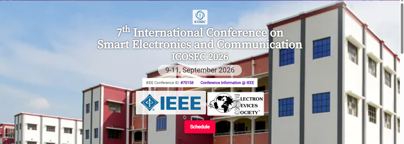 7th International Conference on Smart Electronics and Communication ICOSEC 2026