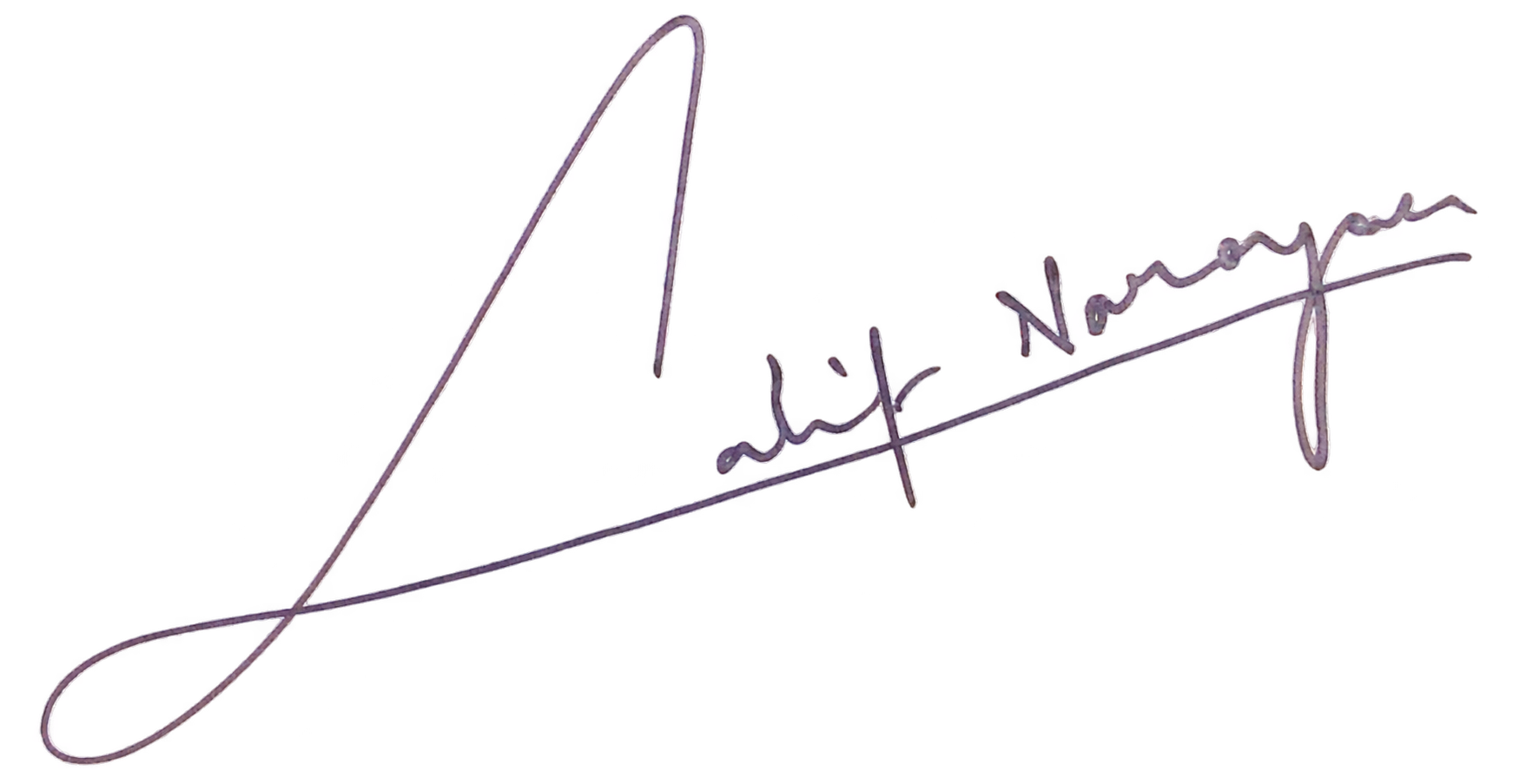 Signature of Dr Lalit Narayan